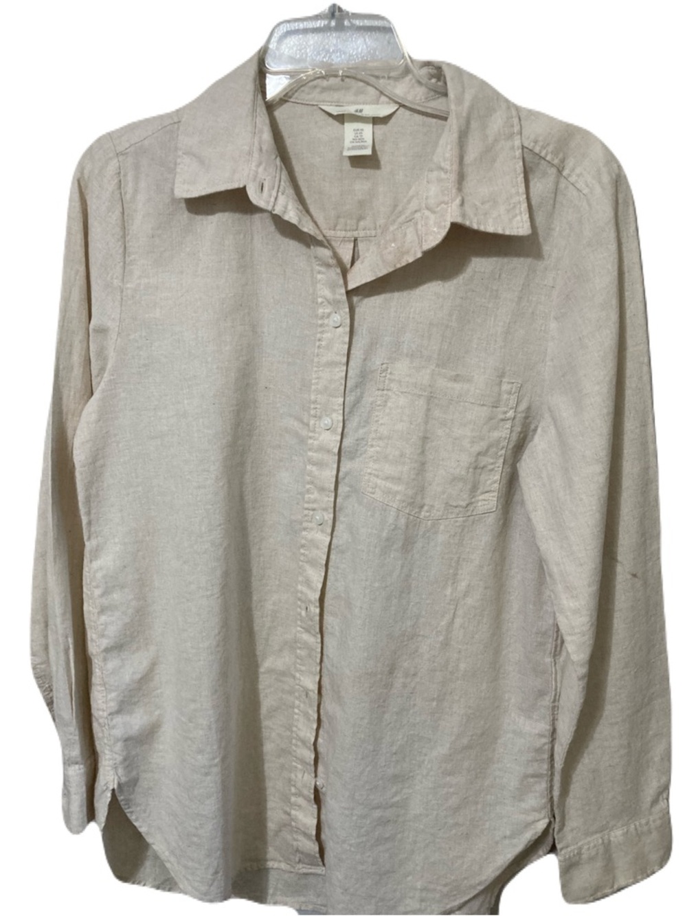Women’s H&M Off-White Button-Up Shirt